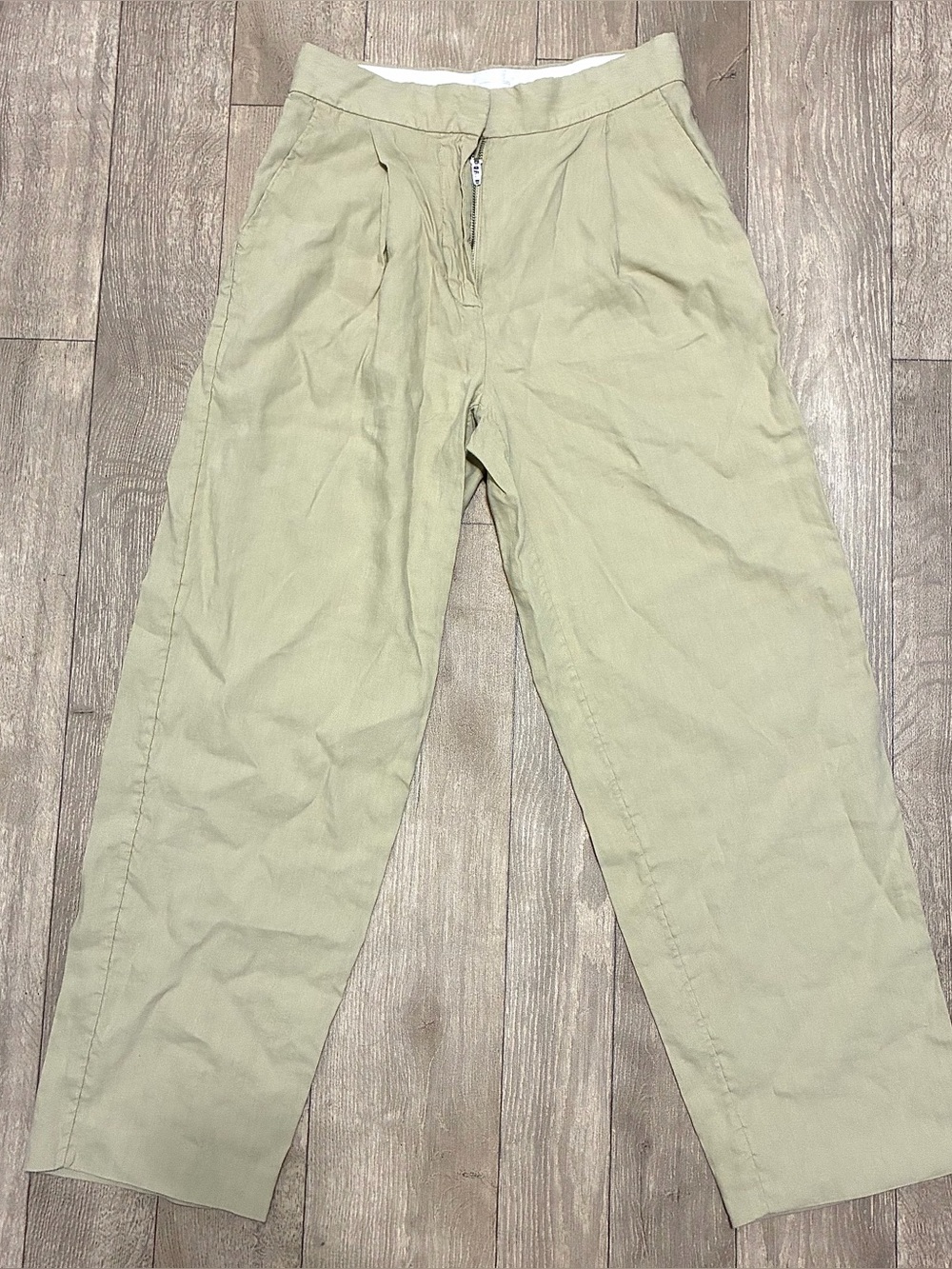 Wilfred Aritzia Beige High Rise Linen wide leg pants Size: 0